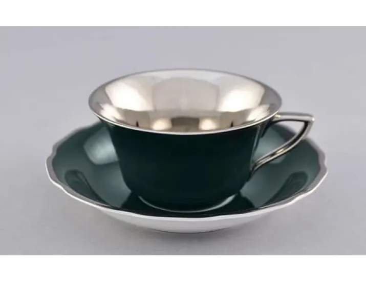 Кофейная пара низкая 100мл Leander Виндзор тёмно-зелёная 13120424-282E