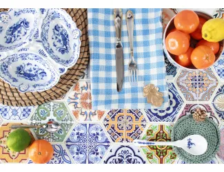 Менажница "Кабаре" 3 секции Leander Гжель (Луковый рисунок) декор 0055 38116435-0055