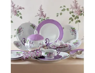 Блюдо овальное 23см Leander Мэри-Энн Лиловые цветы декор 2391 03111726-2391