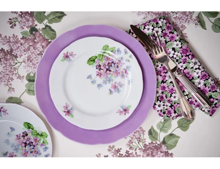 Блюдо овальное 23см Leander Мэри-Энн Лиловые цветы декор 2391 03111726-2391