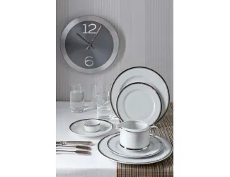 Блюдо круглое мелкое 30см Leander Сабина Отводка платина, декор 0011 02111333-0011