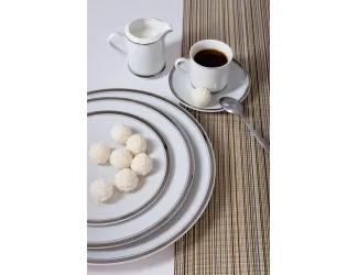 Набор тарелок 18 предметов Leander Сабина Отводка платина, декор 0011