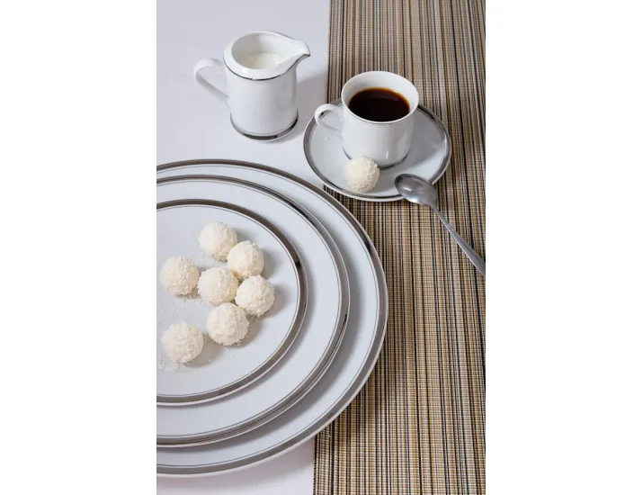 Набор тарелок глубоких 6шт 23см Leander Сабина Отводка платина декор 0011