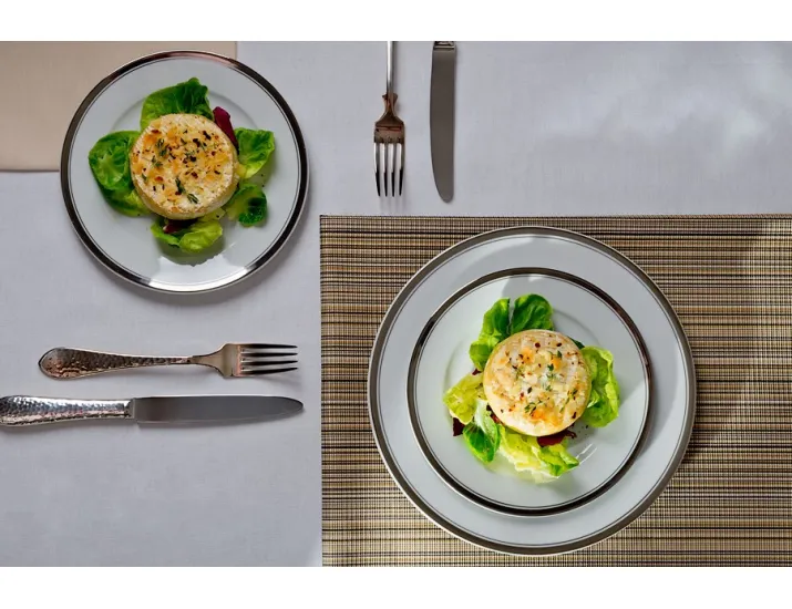 Набор тарелок глубоких 6шт 23см Leander Сабина Отводка платина декор 0011