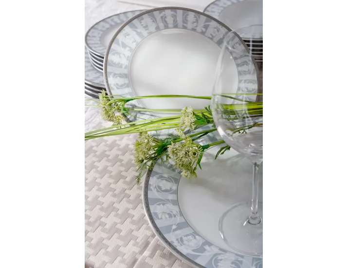 Набор тарелок десертных 6шт 19см Leander Сабина Серый орнамент декор 1013