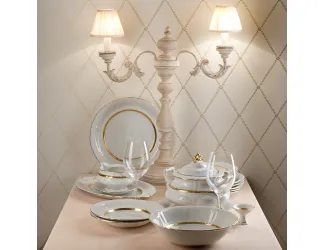 Блюдо круглое мелкое 32см Leander Соната Золотая лента декор 1239 07111315-1239