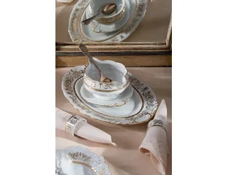 Блюдо овальное 23см Leander Соната Золотой орнамент декор 1373 07116125-1373