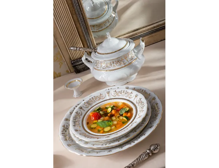 Блюдо овальное 55,5см Leander Соната Золотой орнамент декор 1373 07111518-1373