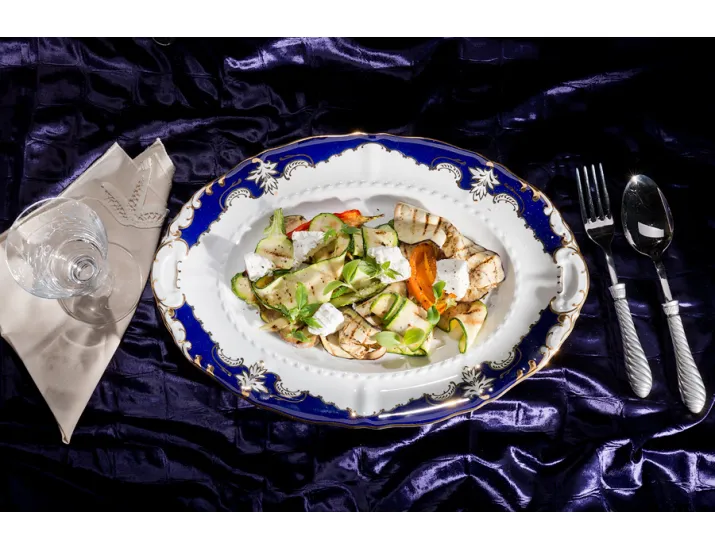 Блюдо овальное 23см Leander Соната Кобальтовый орнамент декор 1357 07116125-1357