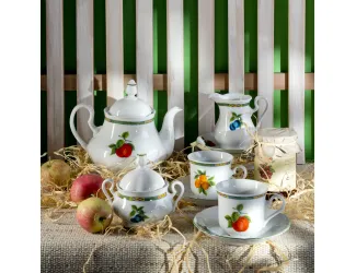 Ваза для фруктов на ножке 23см Leander Мэри-Энн Фруктовый сад декор 080H 03116154-080H