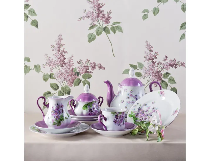 Горка 3 уровня Leander Мэри-Энн Лиловые цветы декор 2391 03196033-2391