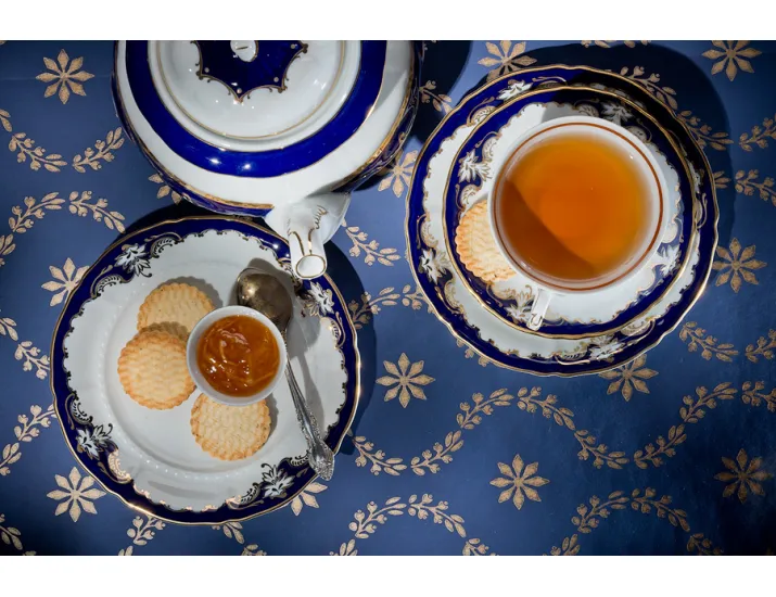 Набор кофейных пар 0,15л 6шт. Leander Соната Кобальтовый орнамент декор 1357 07160414-1357