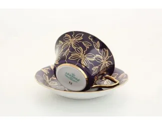 Кофейная пара низкая 100мл Leander Виндзор тёмно-синяя 13120424-D411