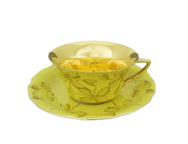 Кофейная пара низкая 100мл Leander Виндзор жёлтая 13120424-L411