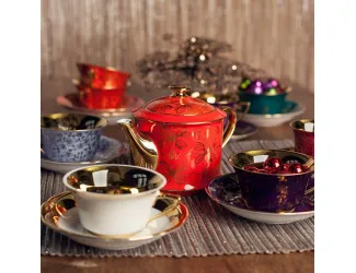 Кофейная пара низкая 100мл Leander Виндзор алая 13120424-F411