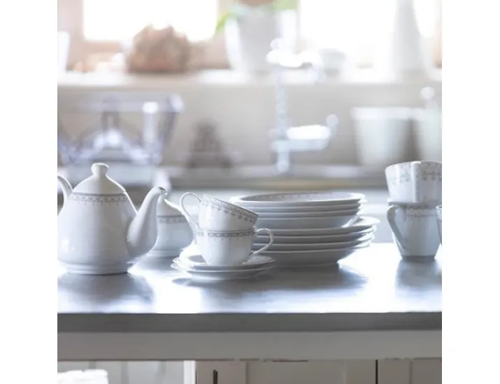Чайный сервиз на 4 персоны 11 предметов Leander Hyggelyne серый 71160717-327C