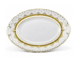 Блюдо овальное 36см Leander Соната Золотая чешуя декор 2517 07111513-2517
