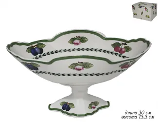 Фруктовница на ножке 30см Lenardi Фрукты 105-539