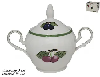 Сахарница 9см Lenardi Фрукты 105-557