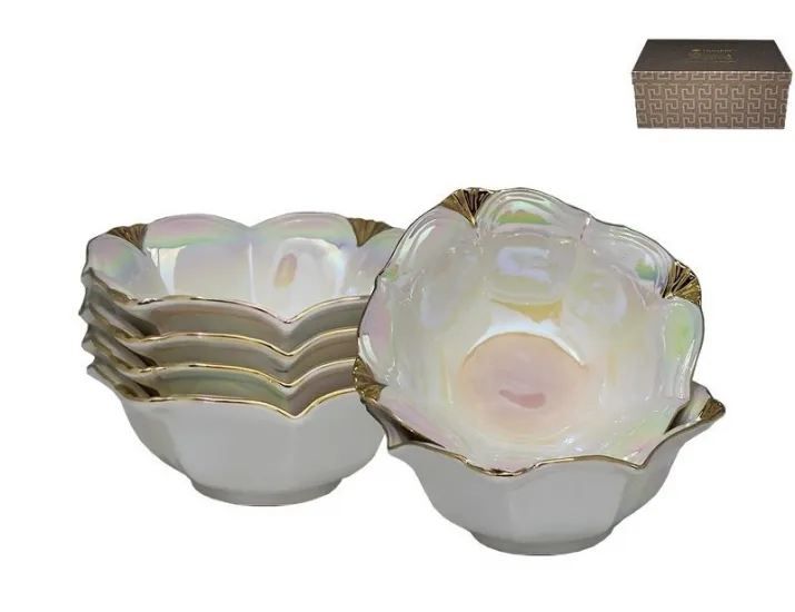 Набор салатников 6шт 16см Lenardi Перламутр 105-696