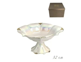 Фруктовница на ножке 32см Lenardi Перламутр 105-713