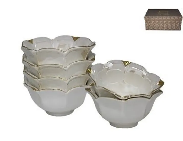 Набор салатников 6шт 16см Lenardi Перламутр 105-722