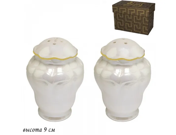 Набор для специй 2 предмета Lenardi Перламутр белый 105-741