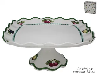 Фруктовница на ножке 25см Lenardi Фрукты 105-823
