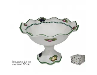 Фруктовница на ножке 25см Lenardi Фрукты 105-830