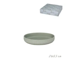 Форма для запекания круглая 24см Lenardi зелёный 108-880