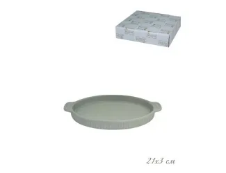 Форма для запекания с ручками круглая 21см Lenardi зелёный 108-884