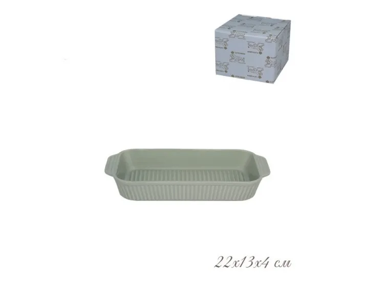 Форма для запекания прямоугольная 22см Lenardi зелёный 108-887