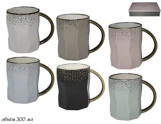 Набор из 6 кружек на Lenardi черный 106-076