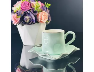 Набор кофейных пар на 6 персон 12 предметов 150мл Lenardi 106-259 голубой