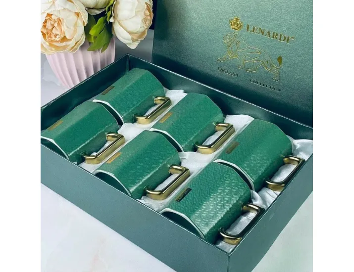 Набор из 6 кружек 350мл Lenardi 106-329 зеленый