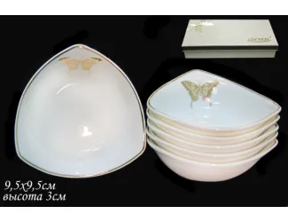 Набор из 6 розеток 9,5см Lenardi Золотая бабочка 108-068