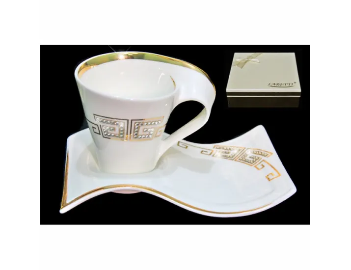 Кофейная пар 2 предмета 90мл Lenardi Givenchi Gold 108-079