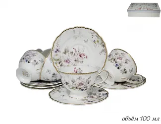 Набор кофейных пар 12 предметов Lenardi Хризантемы 108-220