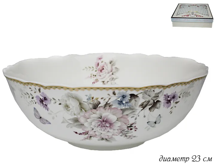 Салатник 23см Lenardi Хризантемы 108-236