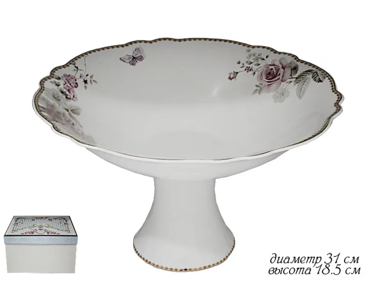 Фруктовница на ножке 31см Lenardi Пионы 108-239 купить