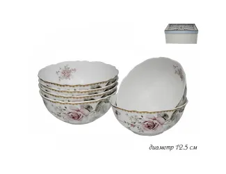 Набор из 6 салатников 12.5см Lenardi Пионы 108-241