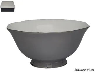 Салатник 15см Lenardi Smoky серый 108-315