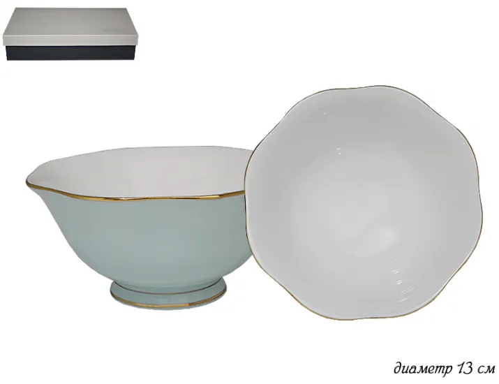 Набор из 2 салатников 13см Lenardi голубой 108-328