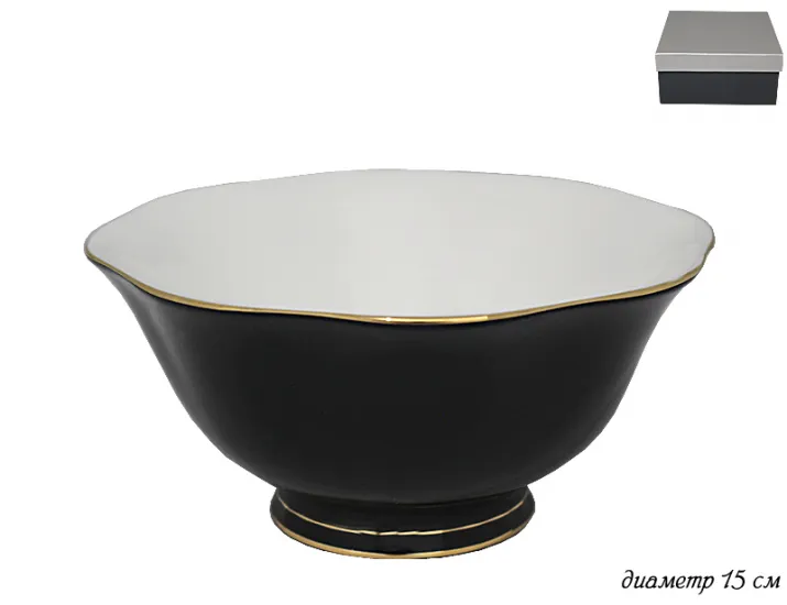 Салатник 15см Lenardi чёрный 108-331