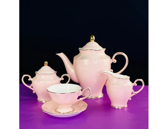 Чайный сервиз 15 предметов 230 мл Lenardi Pink 108-361