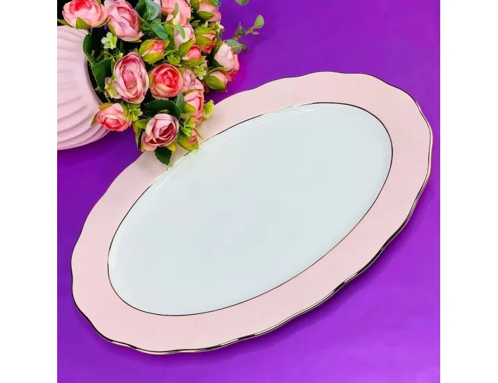 Овальное блюдо 35,5см Lenardi Pink 108-368