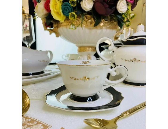 Набор чайных пар на 6 персон 12 предметов 180мл Lenardi Rich 109-037