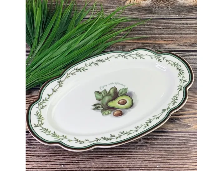 Блюдо овальное 30,5см Lenardi Авокадо 109-069
