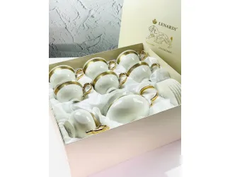 Набор чайных пар на 6 персон 12 предметов 220мл Lenardi 109-119