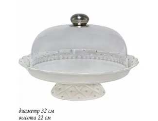 Тортовница 32 см с крышкой СЕВЕРНОЕ СИЯНИЕ 110173